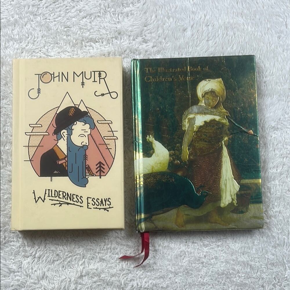 Book Bundle - Illustrated Book of Children's Verse and Wilderness Essays HC Good